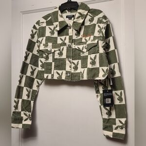 PacSun Playboy Edge Crop Trucker jacket